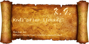 Knöpfler Ildikó névjegykártya